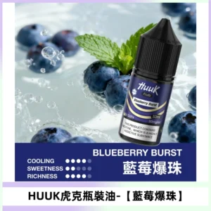 HUUK虎克菸油30mg/30ml | 五大系列瓶裝油選擇【藍莓爆珠】